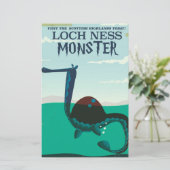 Loch Ness Monster grappige reisposter Briefpapier (Staand voorkant)