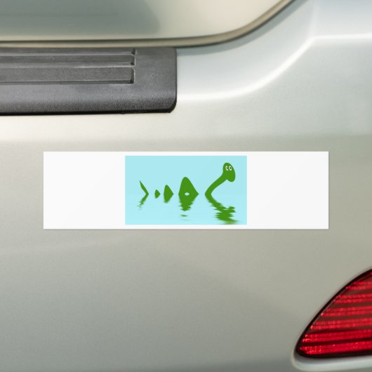 Loch Ness Monster (groen) Bumpersticker (Op auto)