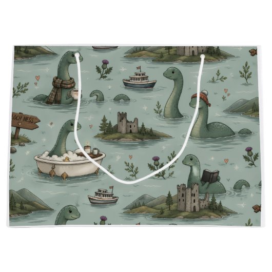 Loch Ness Monster Groot Cadeauzakje (Voorkant)