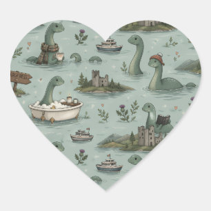 Loch Ness Monster Hart Sticker