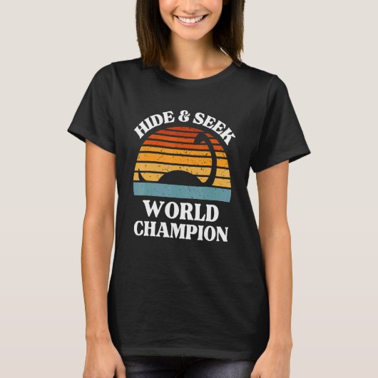 Loch Ness Monster Huid en Seek World Champion N T-shirt (Voorkant)