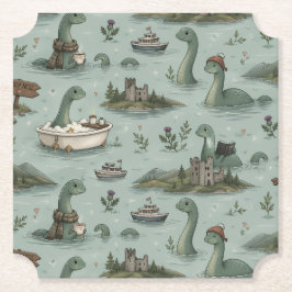Loch Ness Monster Kartonnen Onderzetters