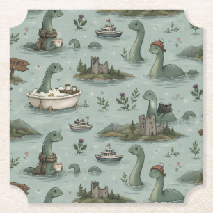 Loch Ness Monster Kartonnen Onderzetters
