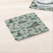Loch Ness Monster Kartonnen Onderzetters (Gebogen)