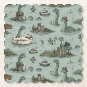 Loch Ness Monster Kartonnen Onderzetters