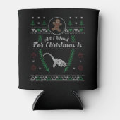 Loch Ness Monster Kerst Lelijk Shirt Blikjeskoeler (Voorkant)