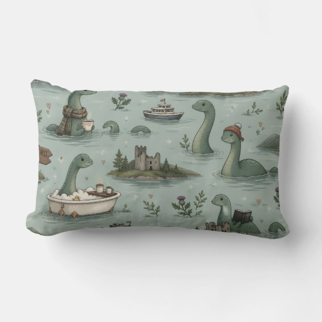 Loch Ness Monster Kussen (Voorkant)