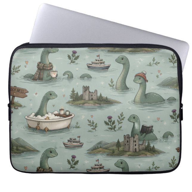 Loch Ness Monster Laptop Sleeve (Voorkant)