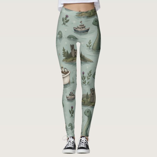 Loch Ness Monster Leggings (Voorkant)