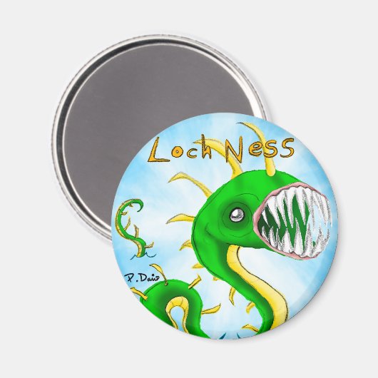Loch Ness Monster Magneet (Voorkant / Achterkant)