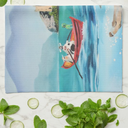 Loch Ness monster onderwater G BRUCE Theedoek (Gevouwen)