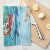 Loch Ness monster onderwater G BRUCE Theedoek (Quarter Fold)