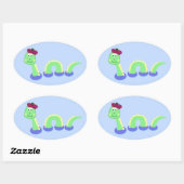 Loch Ness Monster Ovale Sticker (Vel)