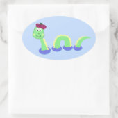 Loch Ness Monster Ovale Sticker (Tas)