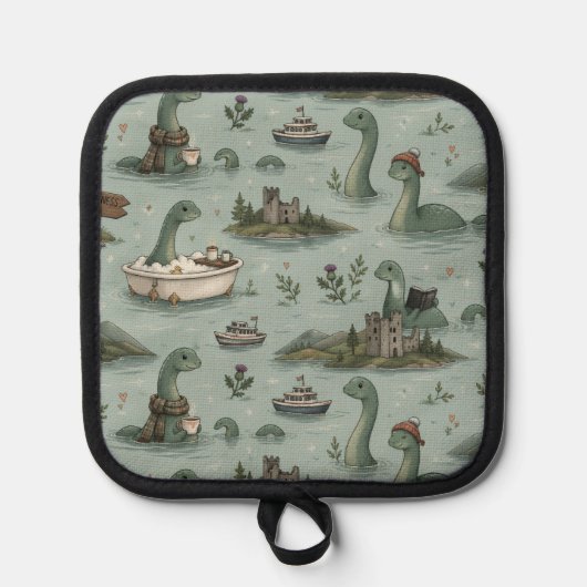 Loch Ness Monster Pannenlap (Voorkant)