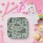 Loch Ness Monster Papieren Bordje (Feest)