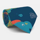 Loch Ness Monster Regenboog Kleurrijk Patroon Stropdas (Opgerold)