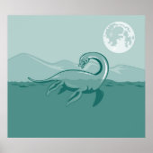 Loch Ness Monster Retro Poster (Voorkant)