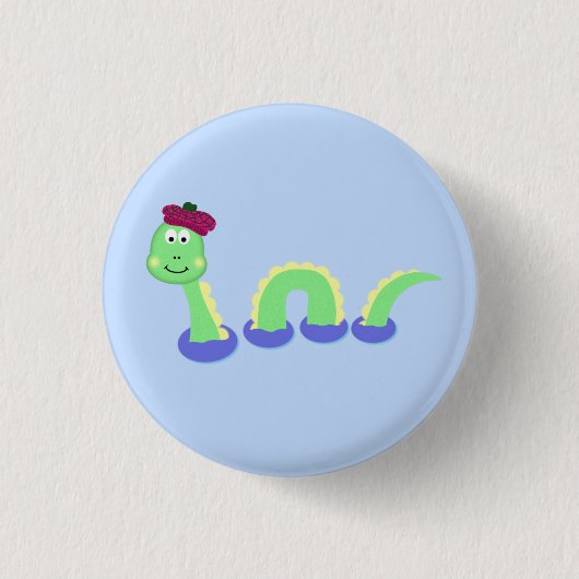 Loch Ness Monster Ronde Button 3,2 Cm (Voorkant)
