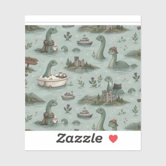 Loch Ness Monster Sticker (Vel)