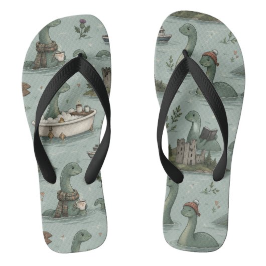 Loch Ness Monster Teenslippers (Voetbed)