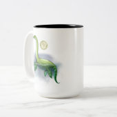 Loch Ness Monster Tweekleurige Koffiemok (Voorkant links)