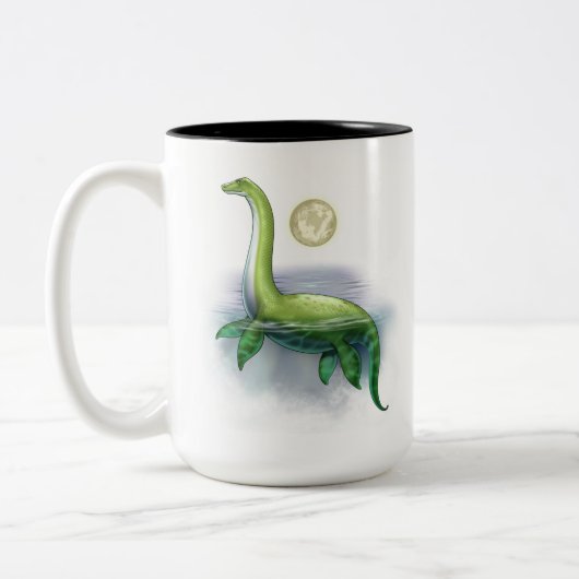 Loch Ness Monster Tweekleurige Koffiemok (Links)