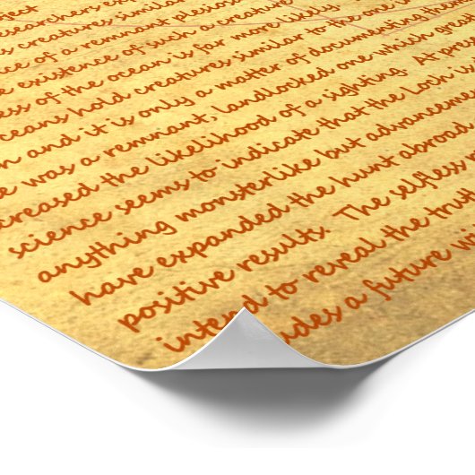 Loch Ness Monster - Vitruvian Style Poster (Hoek)