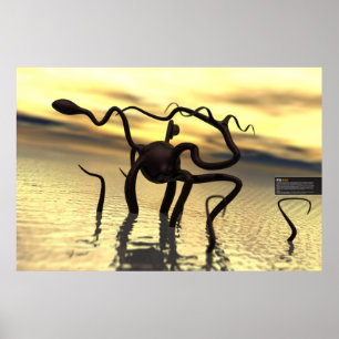 Loch Ness Monster. (watermonster) Poster