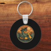 Loch Ness Monster Zomer Vakantie Float Retro Grafi Sleutelhanger (Voorkant)