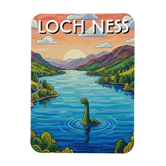 Loch Ness Nessie Reizen Magneet (Verticaal)