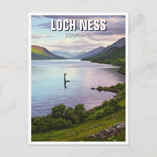 Loch Ness Nessie Travel Briefkaart (Voorkant)