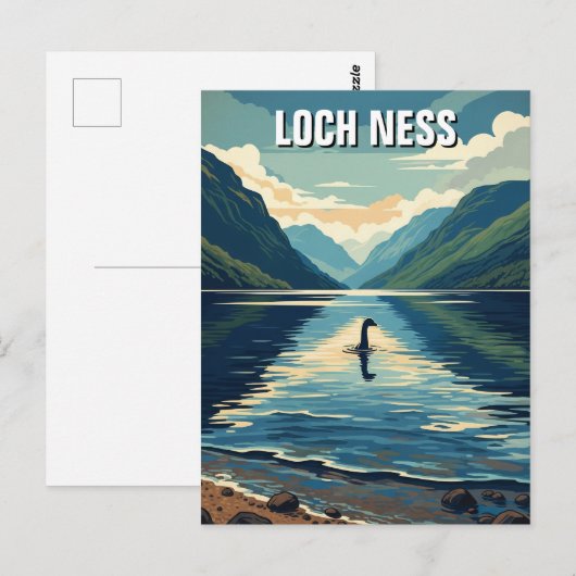 Loch Ness Nessie Travel Briefkaart (Voorkant / Achterkant)