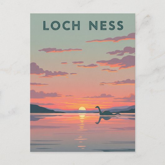 Loch Ness Nessie Travel Briefkaart (Voorkant)