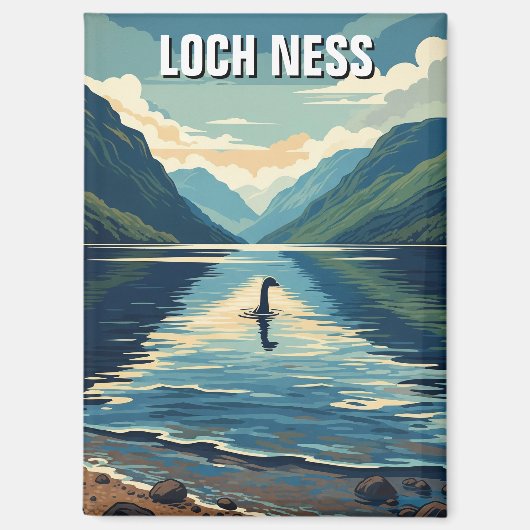 Loch Ness Nessie Travel Magneet (Voorkant)