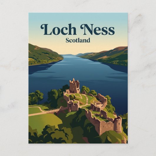 Loch Ness Schotland Briefkaart (Voorkant)