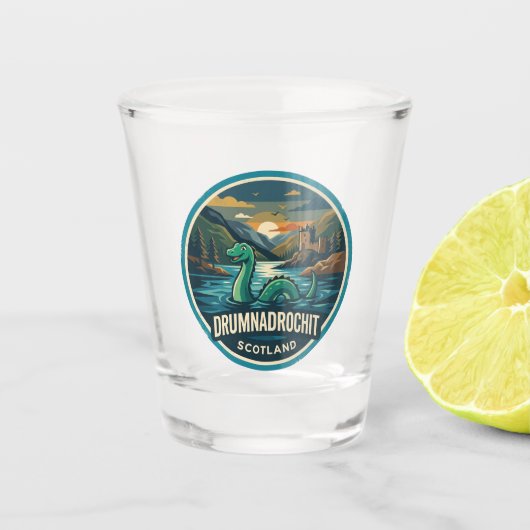 Loch Ness Schotland Shot Glas (Voorkant)