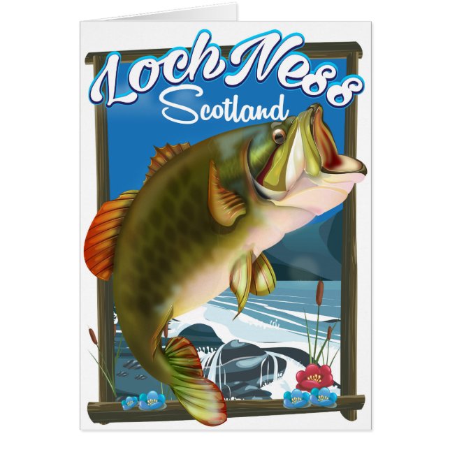 Loch Ness Schotland Vissen reisposter (Voorkant)