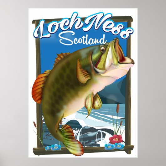 Loch Ness Schotland Vissen reisposter Poster (Voorkant)