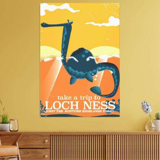 Loch Ness Scotland highlands  monster Canvas Afdruk (Insitu (Woonkamer))