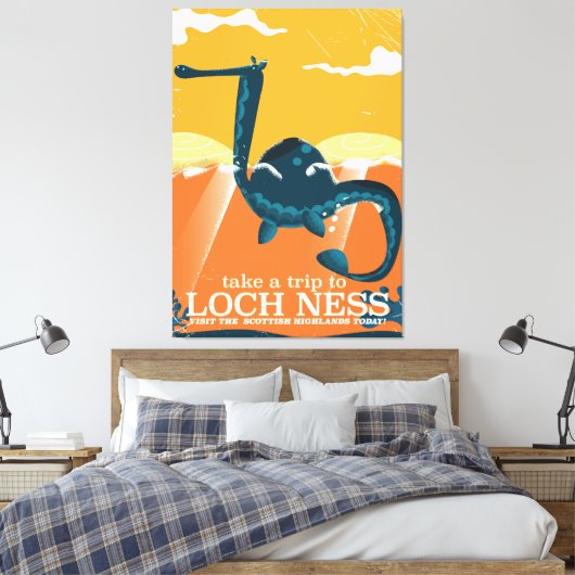 Loch Ness Scotland highlands  monster Canvas Afdruk (Insitu (Slaapkamer))