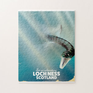 Loch Ness Scotland monster vintage poster Legpuzzel