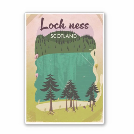Loch Ness Scotland Sticker (Voorkant)