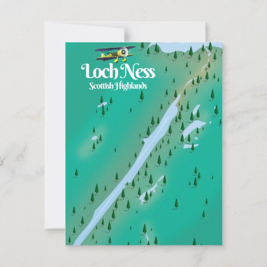 Loch Ness Scottish Highlands reiskaart (Achterkant)