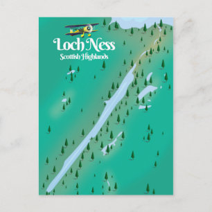 Loch Ness Scottish Highlands reiskaart Briefkaart