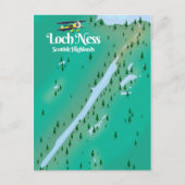 Loch Ness Scottish Highlands reiskaart Briefkaart (Voorkant)