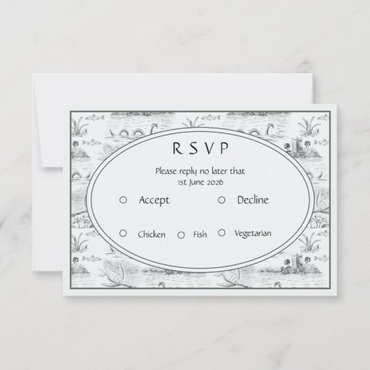 Loch ness toile  RSVP kaartje (Voorkant)