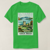 Loch Ness vintage poster T-shirt (Design voorkant)