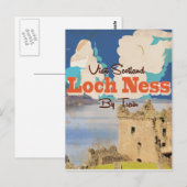 Loch Ness vintage reisposter Briefkaart (Voorkant / Achterkant)