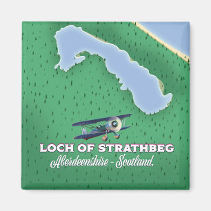 Loch of Strathbeg Aberdeenshire Schotland kaart Magneet